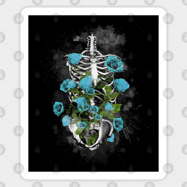 Rib Cage Floral 19 Sticker by Collagedream